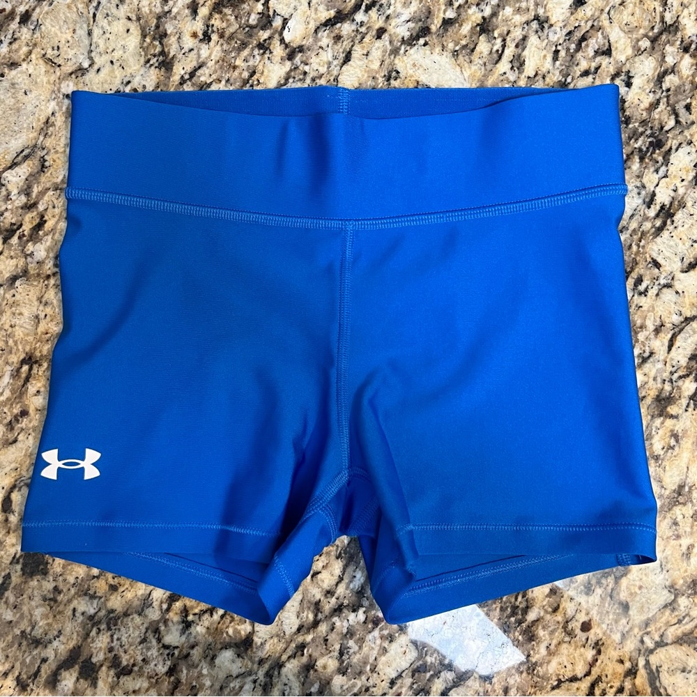 Under Armour Heatgear Women’s Mid-Rise Shorty Blue Size Small